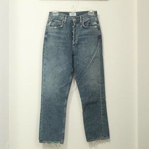 Agolde Riley High Waist Crop Straight Leg Jeans
